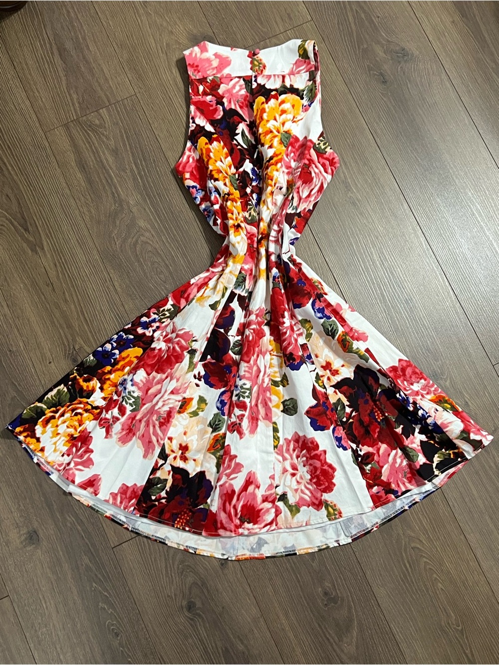 Maggy London Floral Cotton Stretch Fit & Flare Dress 6